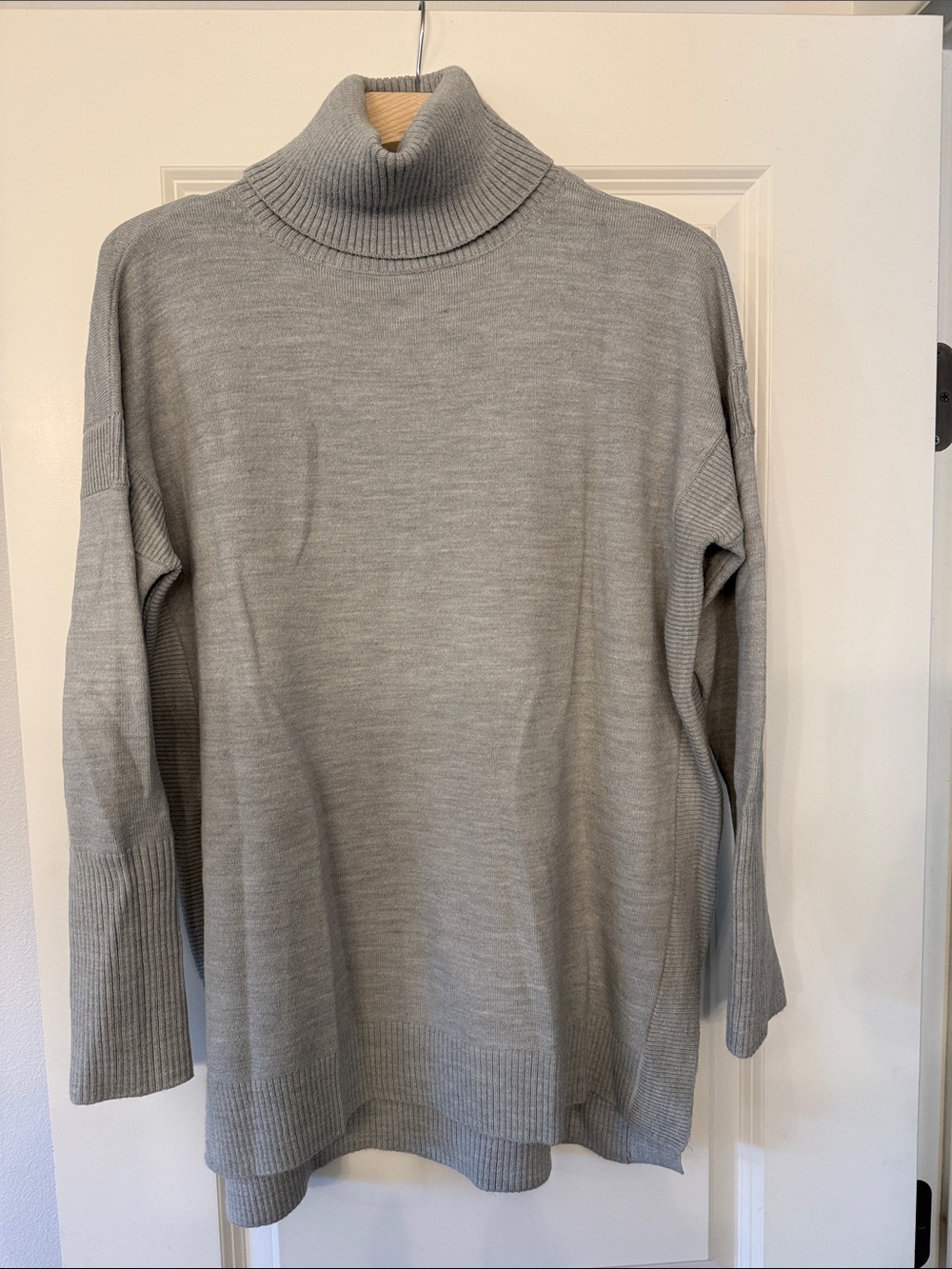 French Connection Light Gray Turtleneck Sweater